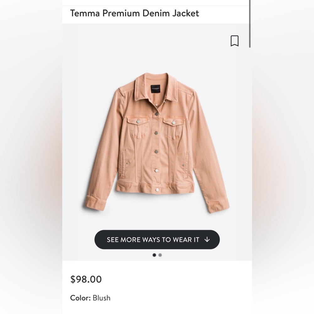 Liverpool Blush Denim Jacket XS